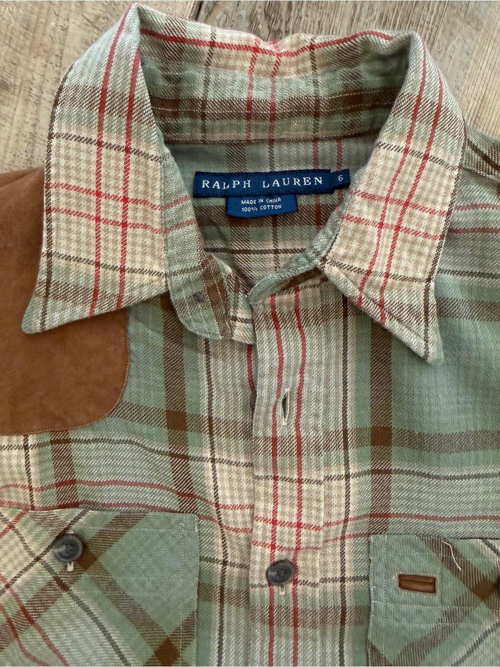 RALPH LAUREN plaid button up - Picture 8 of 8